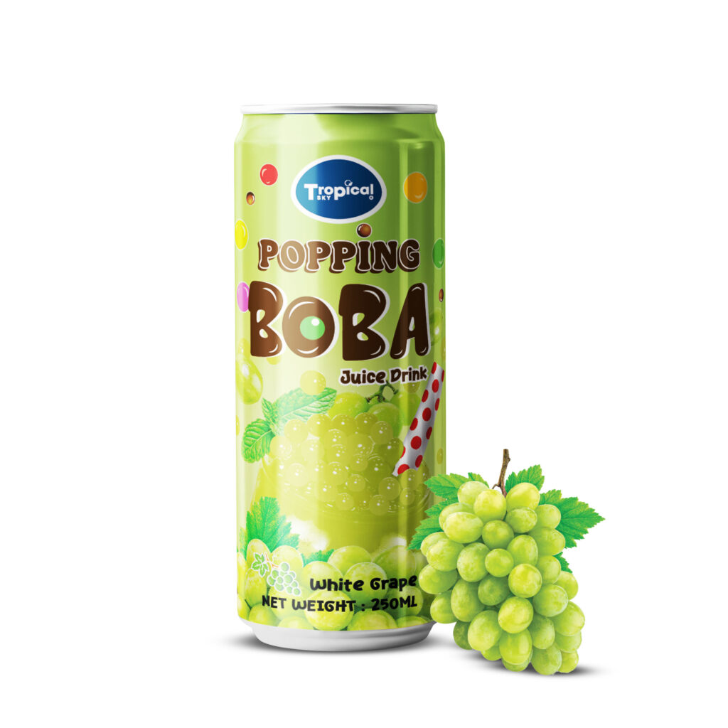 Popping boba juice drink mix grape flavour OEM/Tropical sky supplier ...